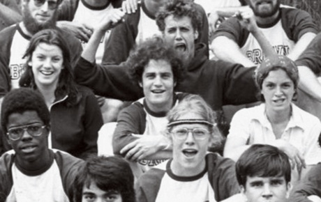 Photograph of Ron Kaufman ’78 with his ultimate frisbee team