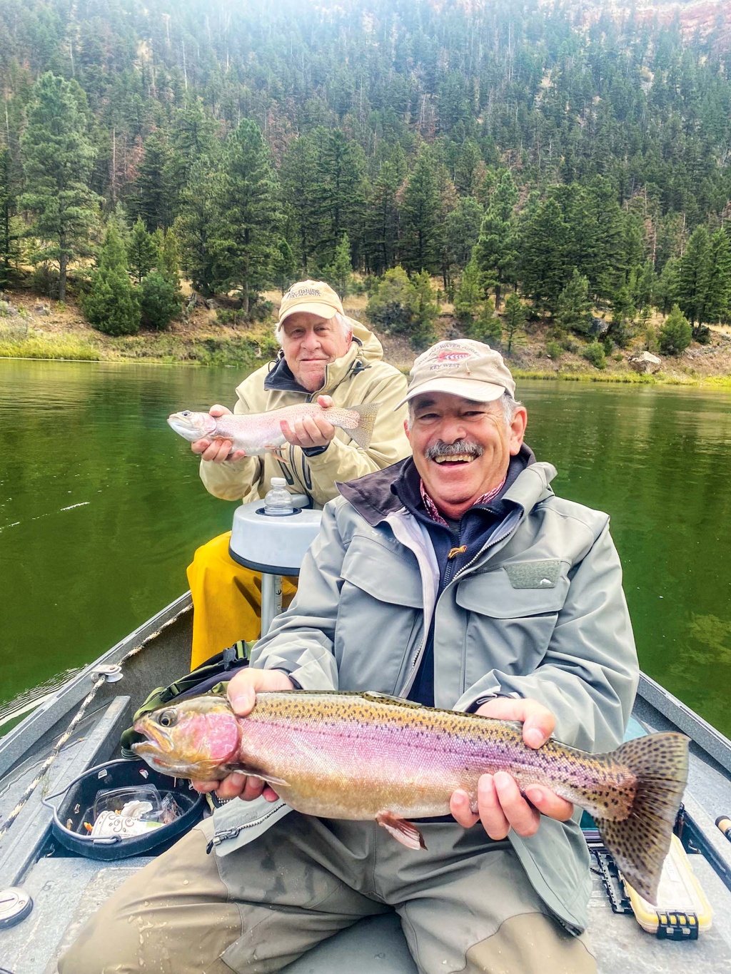 Jon Cole’76 & Greg Fritz ’67 fly-fishing