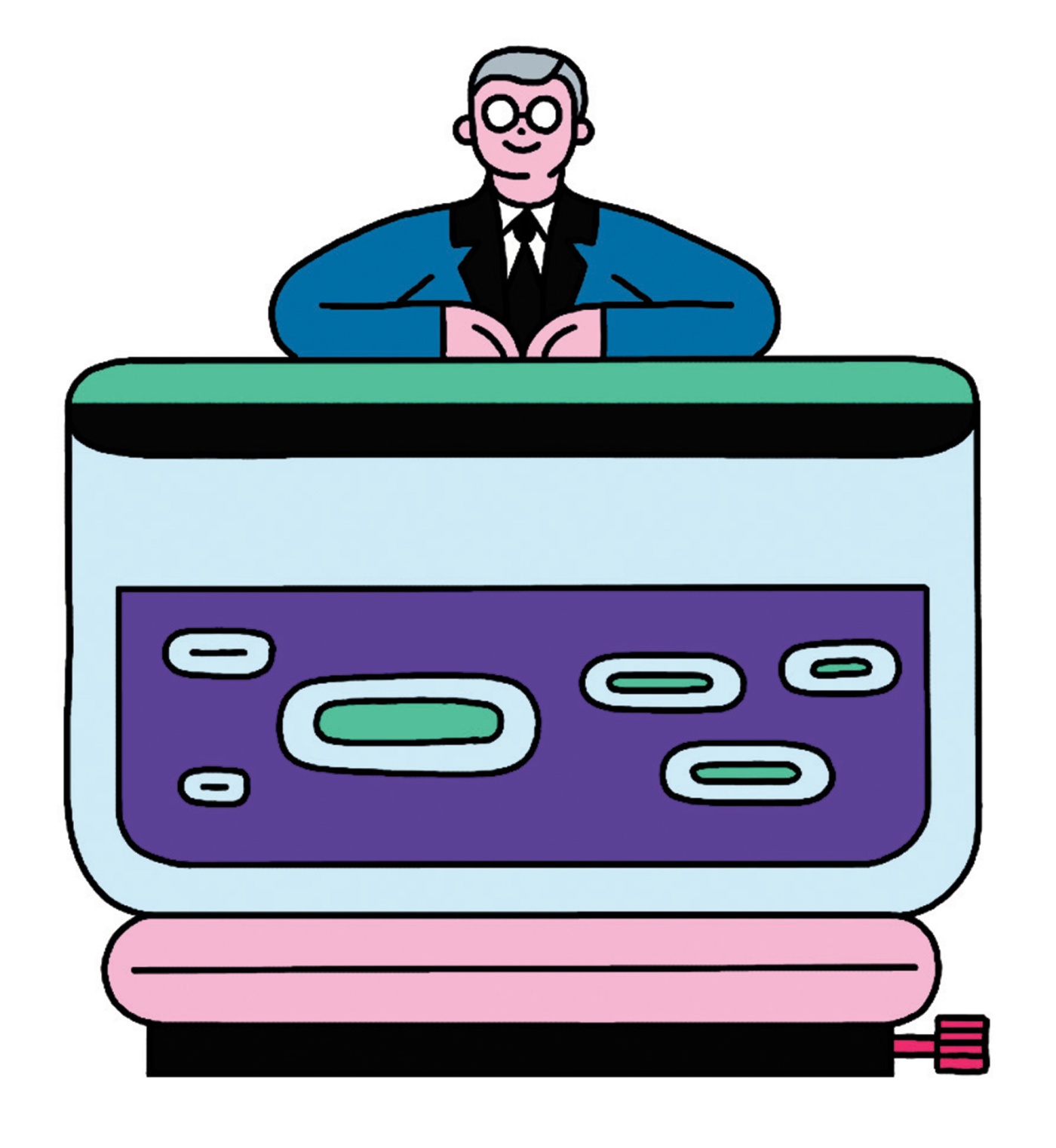 illustration of a researcher at work