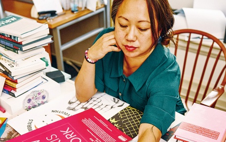 Prof Elena Shih at her desk