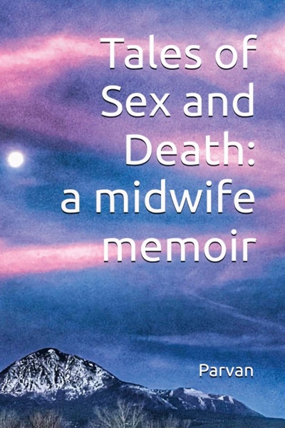 sunset sky over mountains book cover text